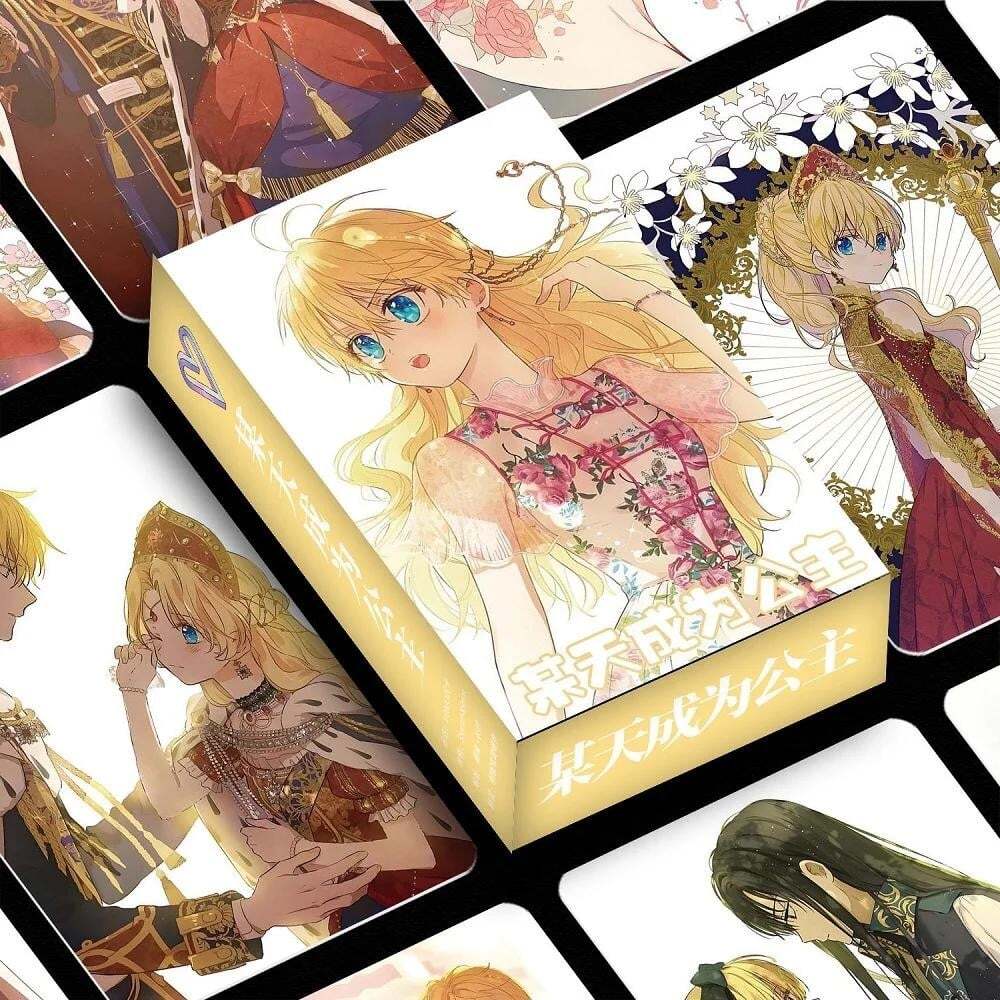 55 Pcs/Set Korean Manhwa Be a Princess Someday Laser Card Sia and Claude Charact